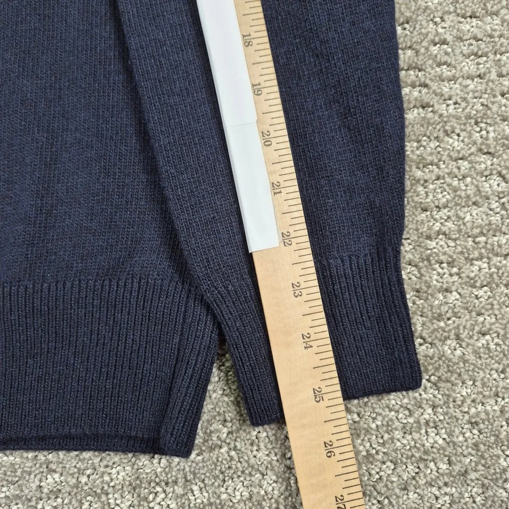 Barbour Sweater Mens S Navy Blue Leahill Roll Neck Wool Cotton Pullover NWT